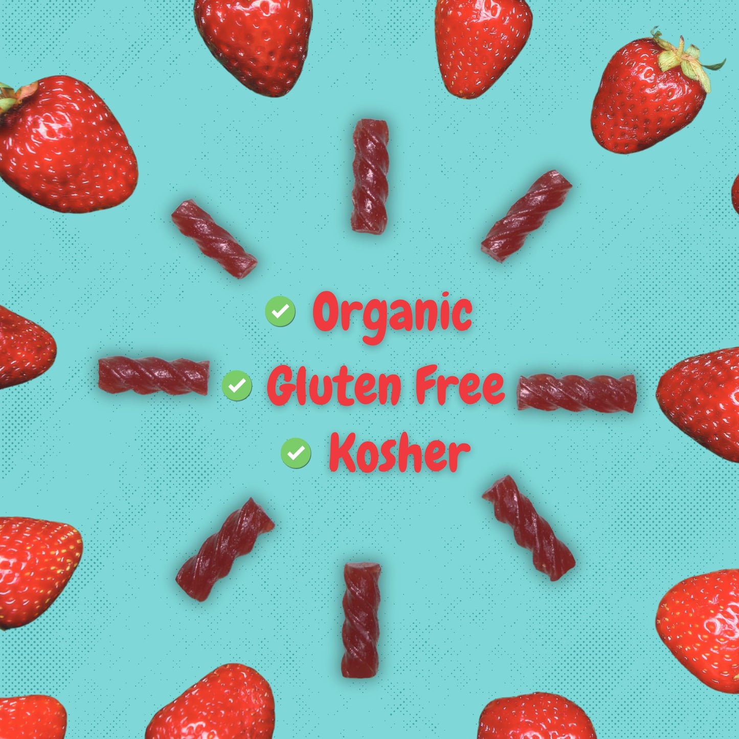Candy Tree Organic Twist Bites - Gluten-Free Strawberry Snacks, 22.1 cm x 3.9 cm x 32.5 cm, No Artificial Additives