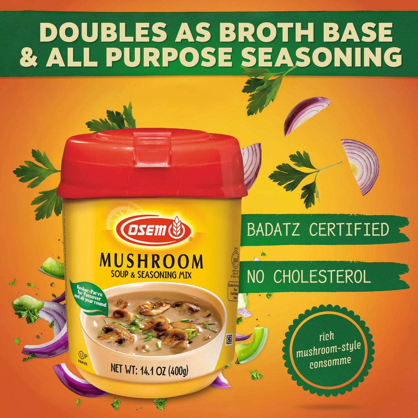 Mushroom Soup & Seasoning Mix by Osem, 14.1 oz (2)
