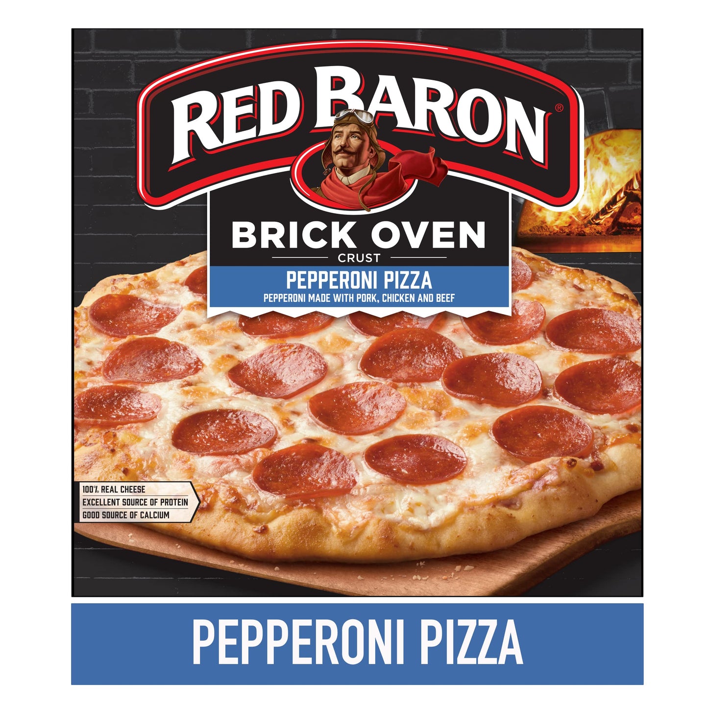Red Baron Pepperoni Brick Oven Frozen Pizza, 17.89 Oz