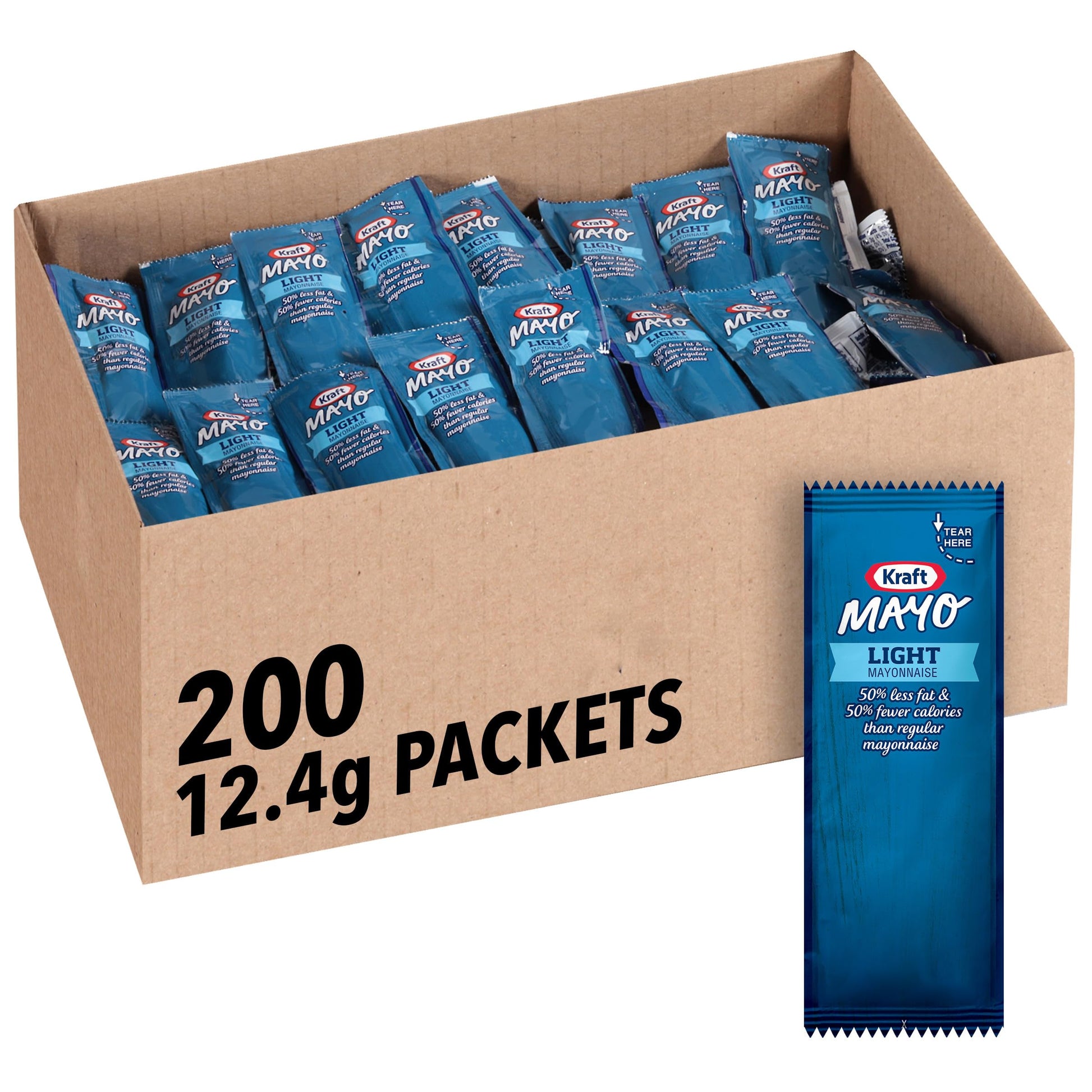 Kraft Mayo Light Mayonnaise Single Serve Packet (0.44 Oz Packets, Pack Of 200)