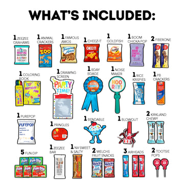 Birthday Care Package (50 Count) Snacks Food Cookies Bar Chips Party Variety Gift Box Pack Assortment Basket Bundle Mix Treat Co