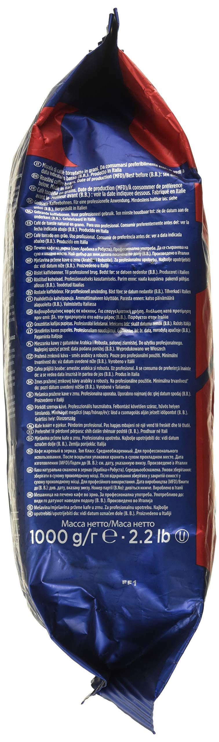 Lavazza Top Class Whole Bean Coffee Blend, Medium Espresso Roast Bag, 2.2 Pound (Pack Of 1), Authentic Italian, Blended And Roasted In Italy, Full Bodied With Smooth And Balanced Flavor