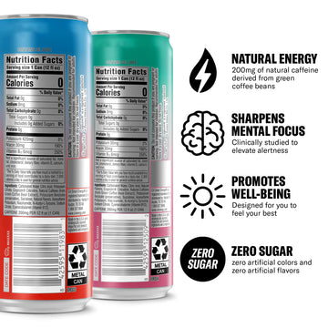 Cellucor C4 Smart Energy Drinks Variety Pack, Sugar Free, 12 Fl Oz, 12 Pack, 4 Flavor Berry Breeze