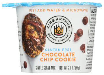 King Arthur, Gluten Free Chocolate Chip Cookie Single Serve Mix, 2 Ounce