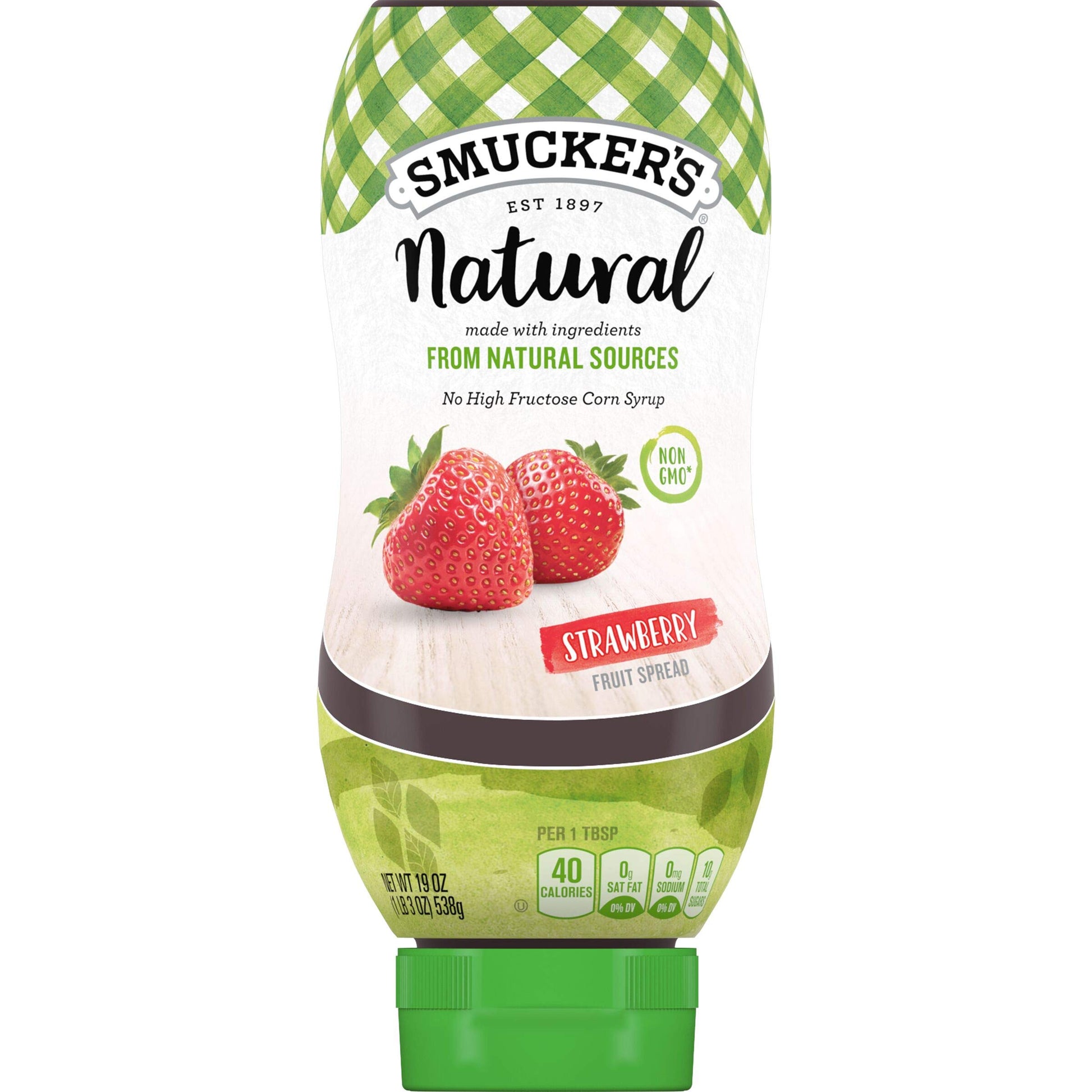 Smucker'S Natural Strawberry Squeezable Fruit Spread, 19 Ounces