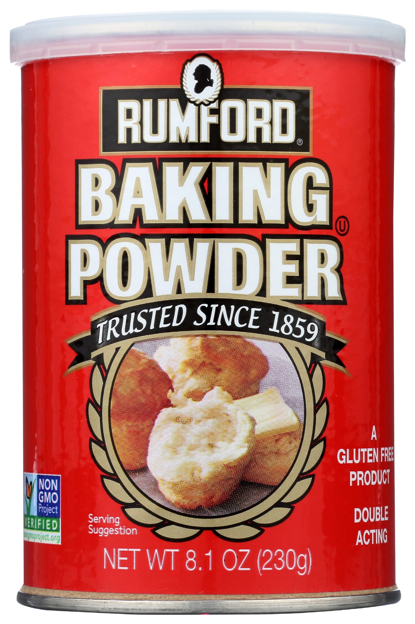 Rumford Baking Powder, Gluten Free, Non GMO, 8.1 Ounce (Pack of 12)