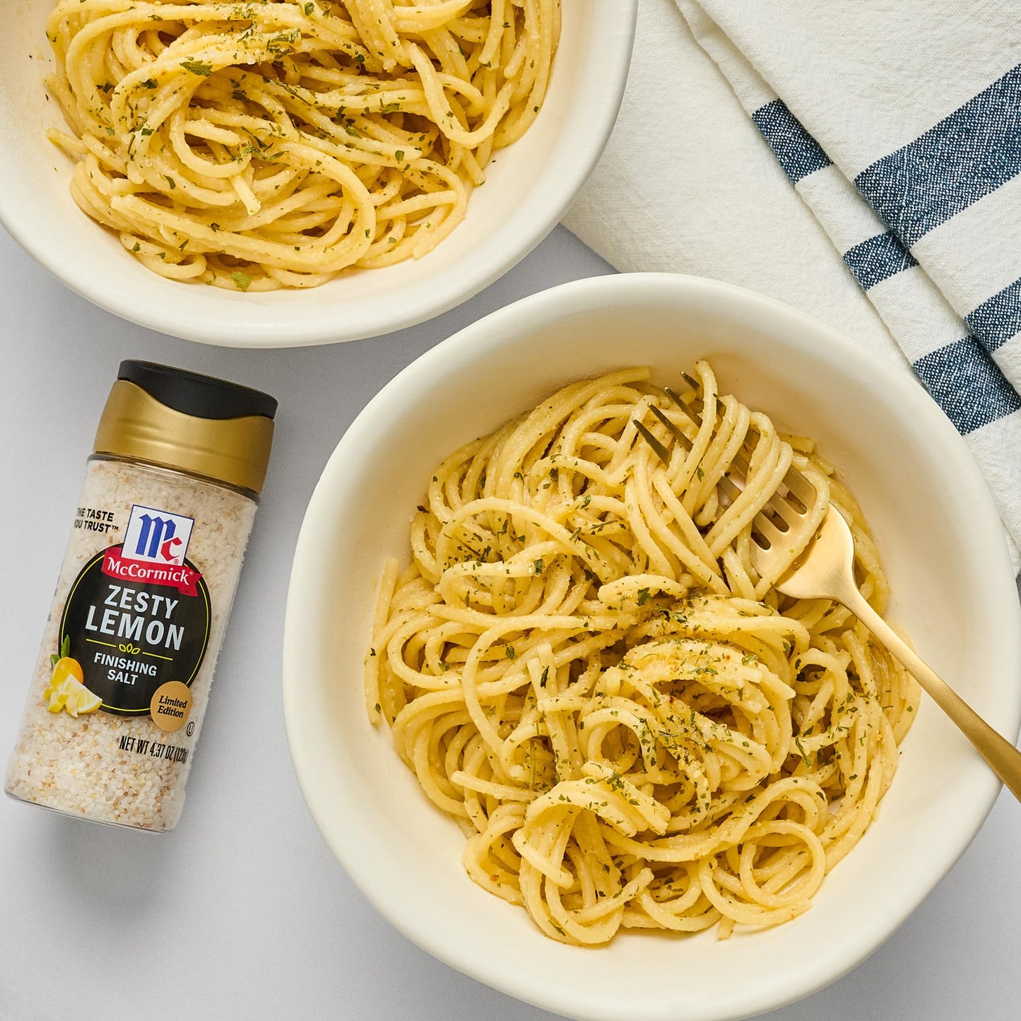 McCormick Finishing Salt, Zesty Lemon, 4.37 oz, Limited Edition for Fruit Salad, Desserts, Grilled Veggies, and Seafood