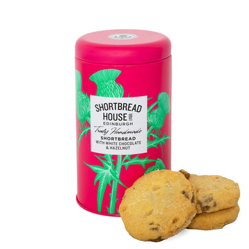 Shortbread House of Edinburgh White Chocolate & Hazelnut Shortbread Biscuits, Truly Handmade, 4.9 Ounce (Pack of 1)