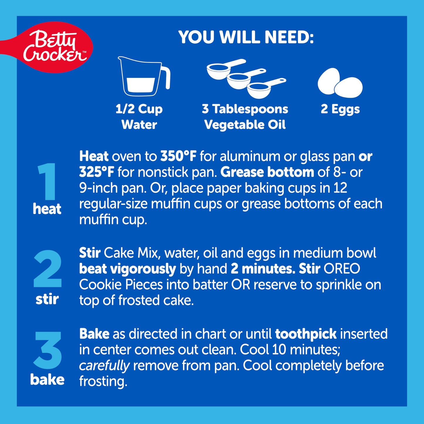 Betty Crocker, Oreo Chocolate Cake Mix, 9.3 Ounce