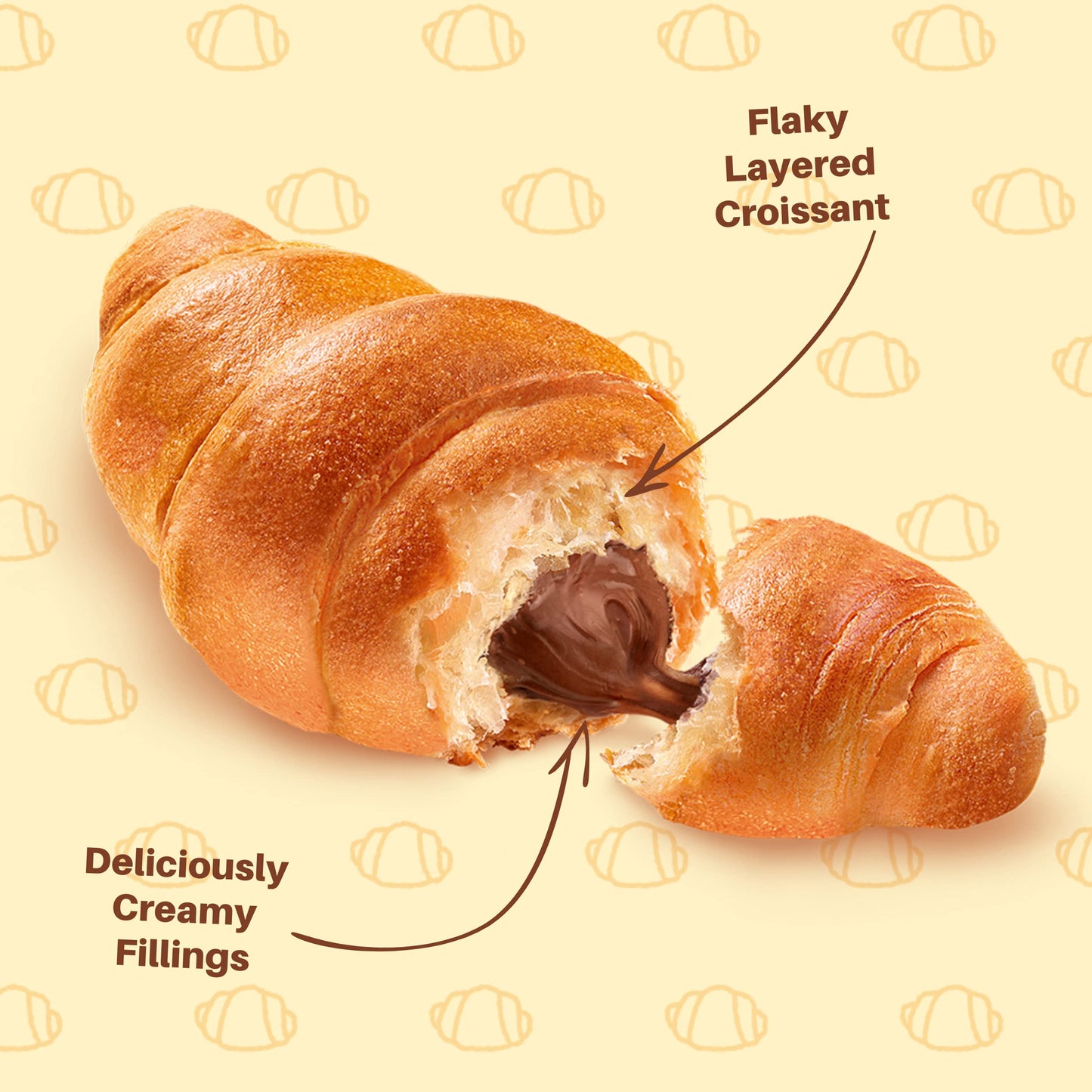 7Days Soft Croissant Variety Pack (24 Count), 12 Chocolate, 12 Strawberry Vanilla, Breakfast Pastry, Individually Wrapped On The Go Snack (Pack Of 24)
