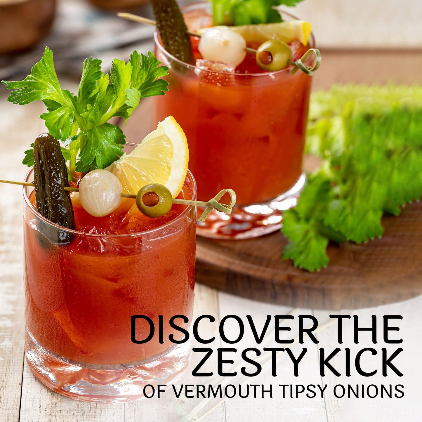 Tipsy Cocktail Onions In Jar With French Vermouth - Pickled Silverskin Onions For Cocktails, Appetizers, And Hors Doeuvres, Kosher Parve - Sable & Rosenfeld - 5 Oz - Pack 1