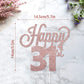 Lingteer Happy 31St Birthday Cake Topper - Cheers To 31St Birthday 31 Years Old Birthday Party Cake Decorations Sign.