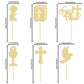 Gyufise Cupcake Toppers, 24Pcs Gold Glitter Cross and Dove, 1.3x4.9, Paper, Christian Baptism Baby Shower Birthday Party Decorations