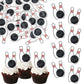 Rsstarxi 48 Pack Edible Bowling Cupcake Toppers - Sport Themed Decorations, 1.2x1.8 inch, Perfect for Birthday Parties & Baby Showers