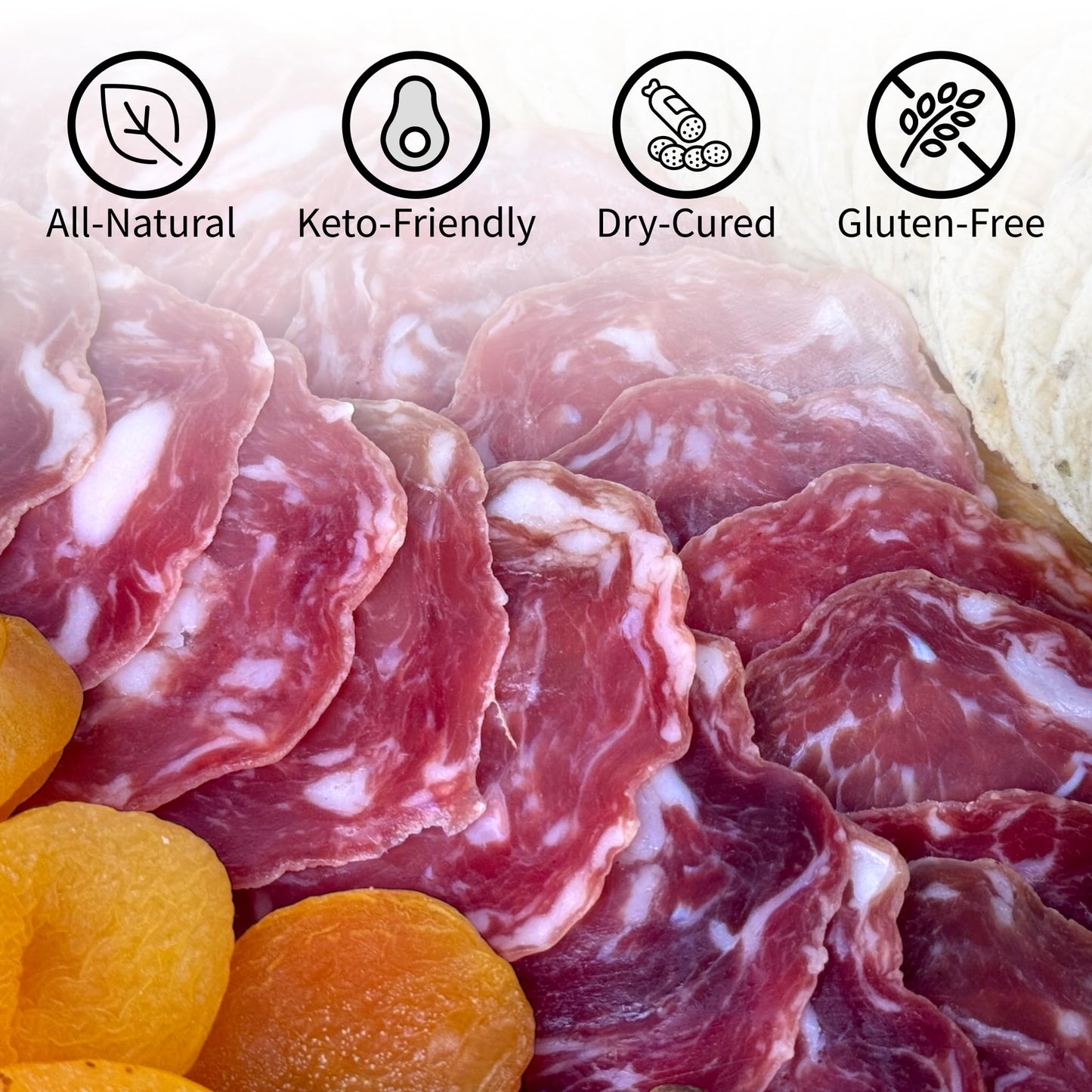 ANGELS SALUMI Pre-Sliced Chorizo Blanco Salami - 3oz Gourmet Charcuterie - Humanely Raised,    &  -Free (Pack of 6)