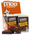 Moo Chocolates All Natural Solid Dark Chocolate Mini Bars 0.7 oz, 14 ct (Pack of 1) | 100 Calorie Snacks for On-the-Go, Lunchbox