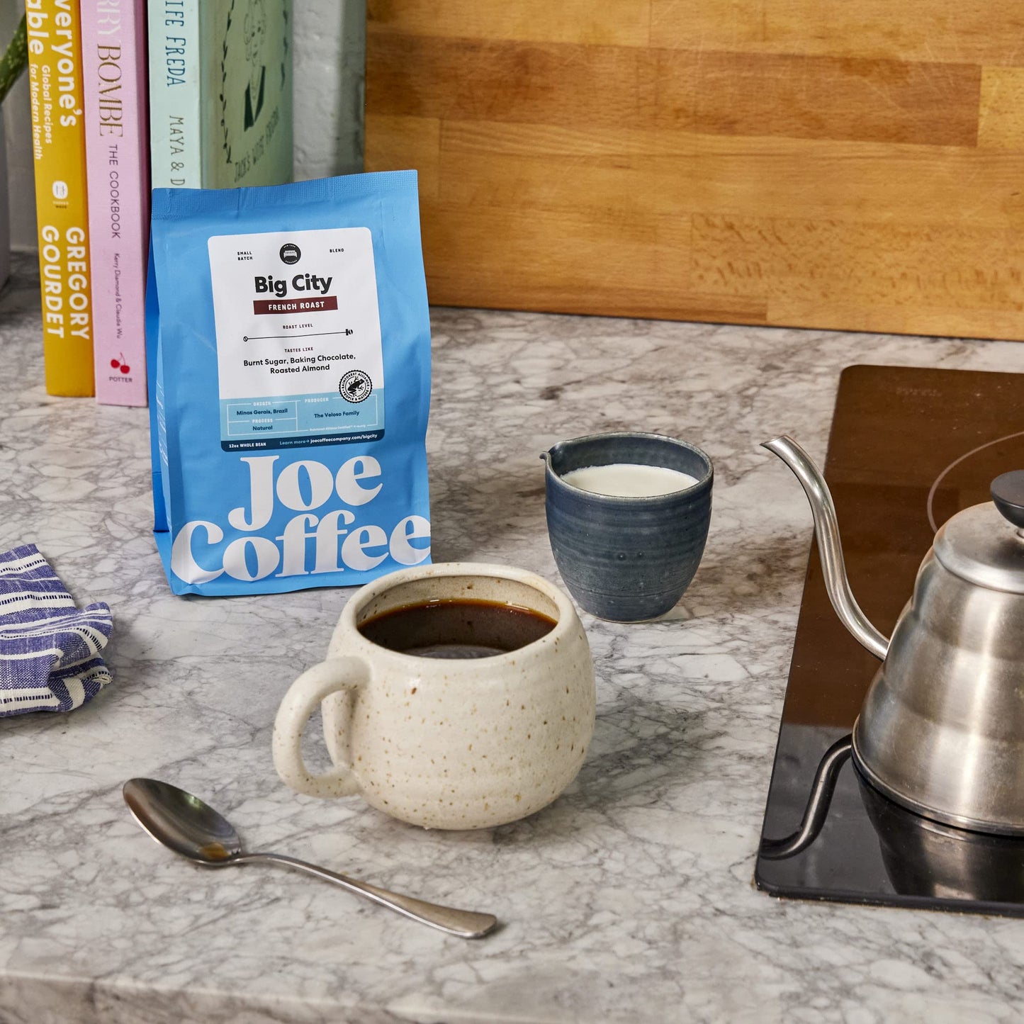 Joe Coffee Company, Big City French Roast, Dark Roast Whole Bean, 12 Oz Bag, Small-Batch Specialty Nyc Roaster