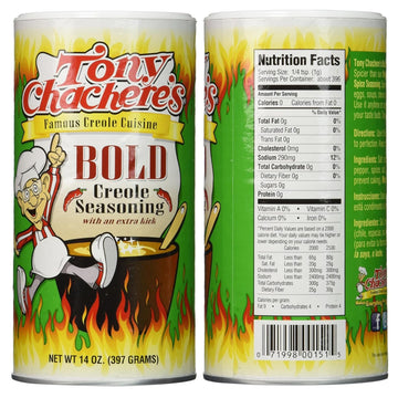 Tony Chachere Creole Seasoning, Bold, 14 Ounce (Pack Of 12)