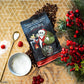 Bones Coffee Company Santa Jack Whole Coffee Beans Cranberry Creme Brulee, Low Acid Coffee Made With Arabica Coffee Beans, Mediu