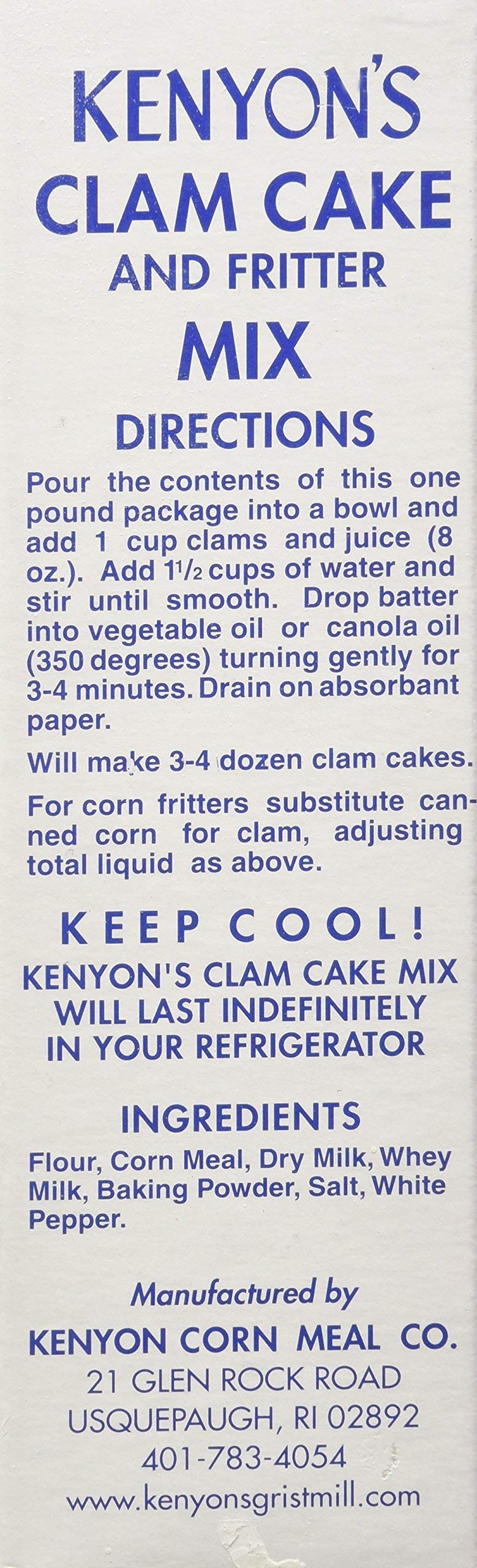 KENYON CORN MEAL COMPANY Clam Cake & Fritter Mix, 16 OZ