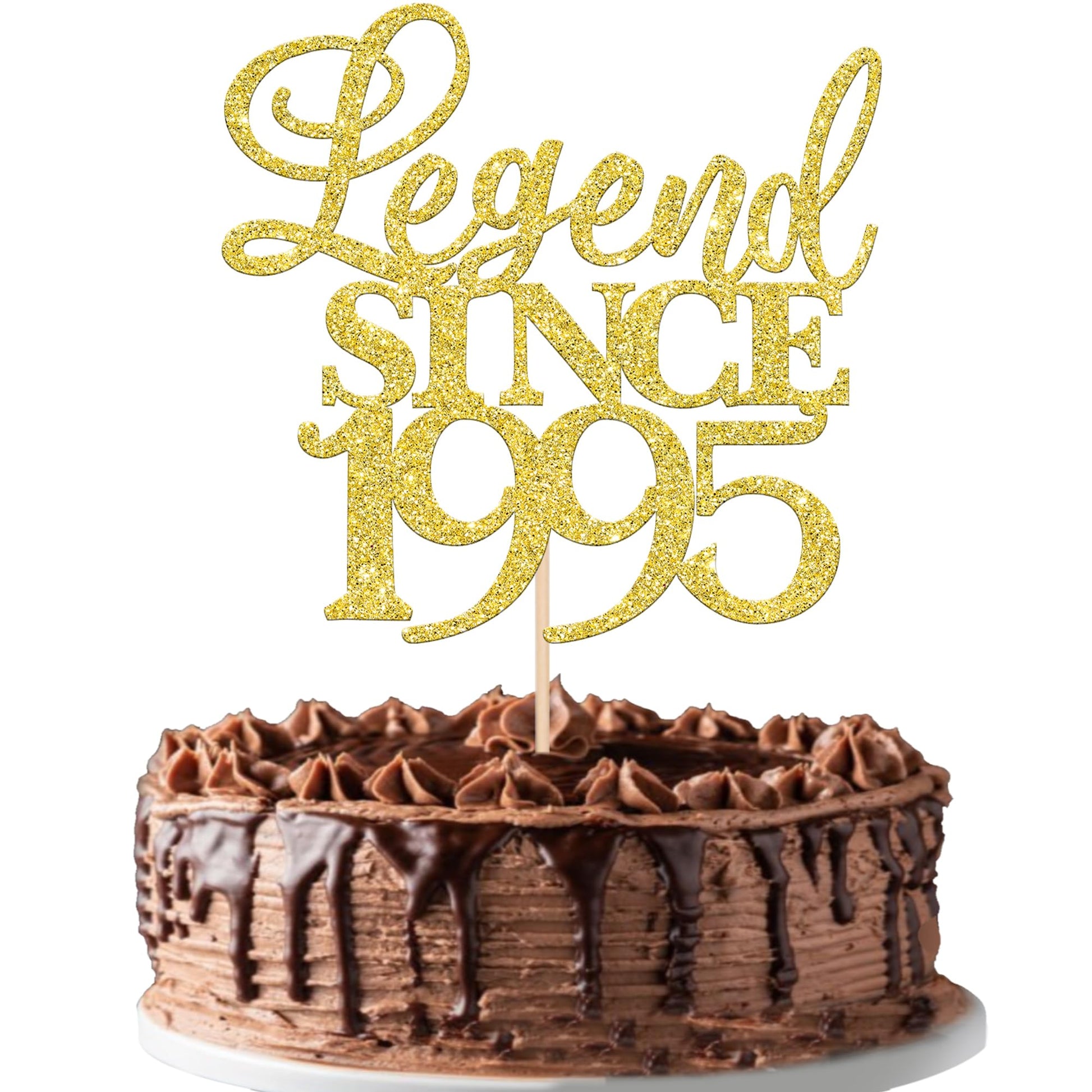 Rsstarxi Cake Topper, Gold Glitter, Funny 30th Birthday Decoration, Model XM310, Perfect for Cake, Wedding Anniversary Party