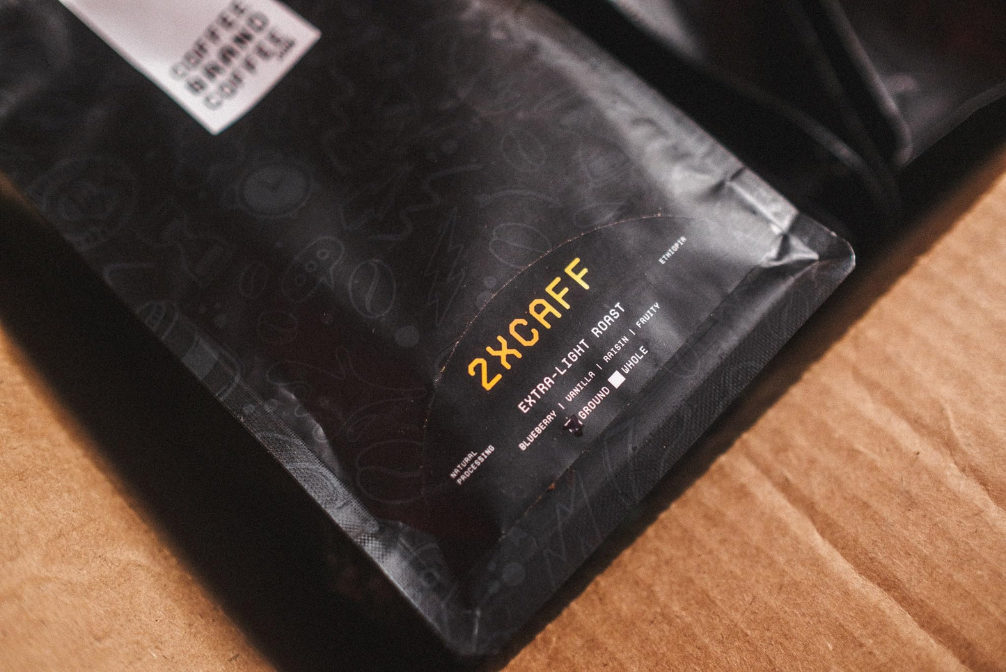 Coffee Brand Coffee Double Caffeinated Ground Coffee, Extra-Light Roast, Blueberry & Vanilla Flavors, 12 Ounce