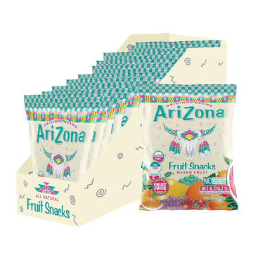 Arizona Fruit Snacks, Gluten Free Mixed Fruit Gummy Chews, 5 Ounce Individual Single Serve Bags (Pack of 12)