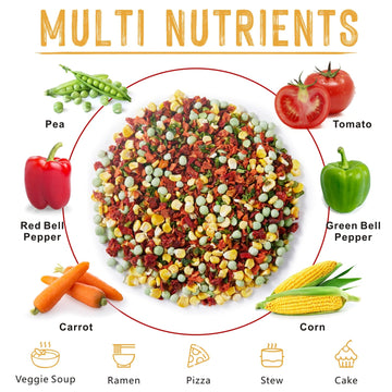 Yimi Freeze Dried Vegetable Soup Mix,Dehydrated Vegetables Ramen Toppings, Veggies Flakes Blend For Noodle Cooking,Stew, Stir Fr