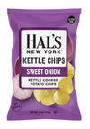Hal's New York Kettle Cooked Potato Chips, Gluten Free, Sweet Onion, 5 oz Bag (Pack of 12)