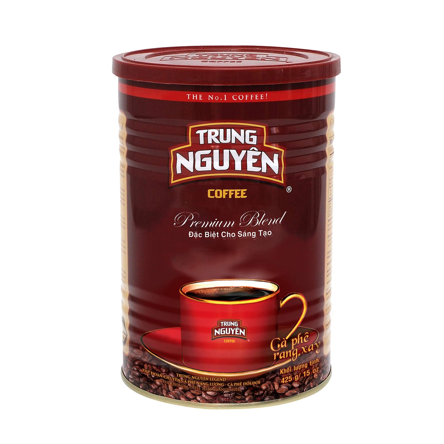 TRUNG NGUYEN LEGEND PREMIUM BLEND Premium Roasted Ground Coffee - Intense Flavor and Chocolate Fragrant by Robusta & Arabica Cof