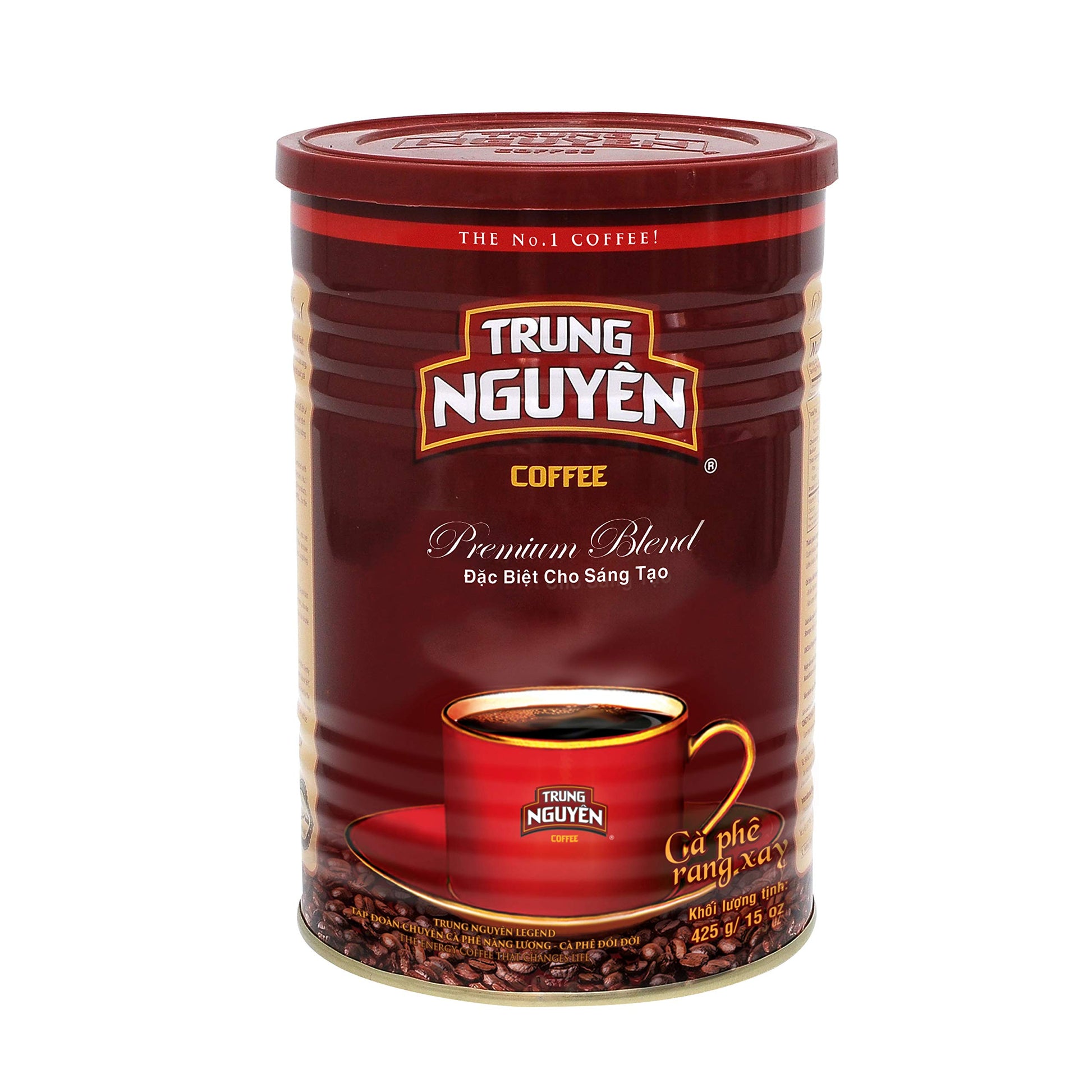 TRUNG NGUYEN LEGEND PREMIUM BLEND Premium Roasted Ground Coffee - Intense Flavor and Chocolate Fragrant by Robusta & Arabica Cof