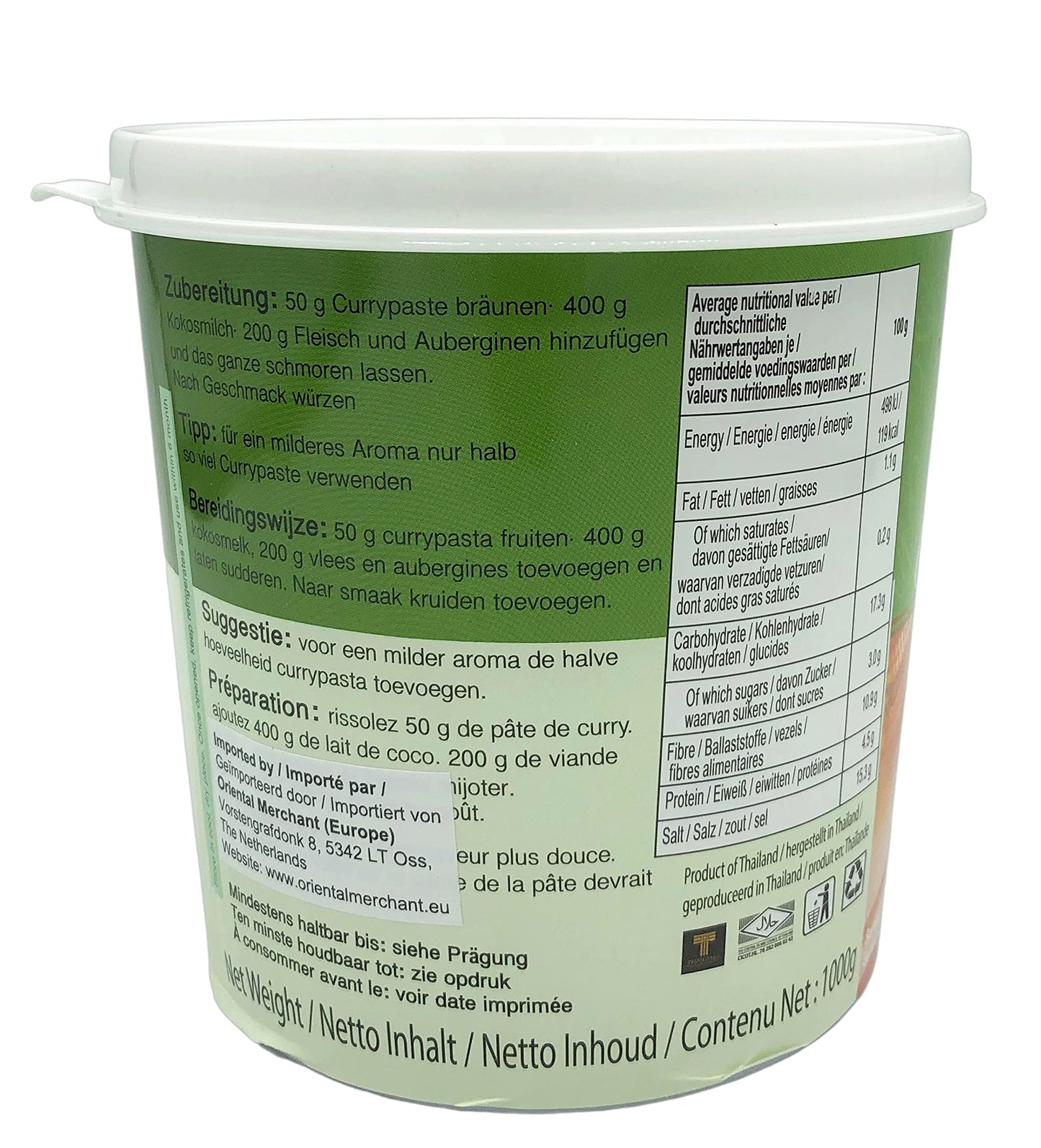 Mae Ploy Green Curry Paste - 1kg