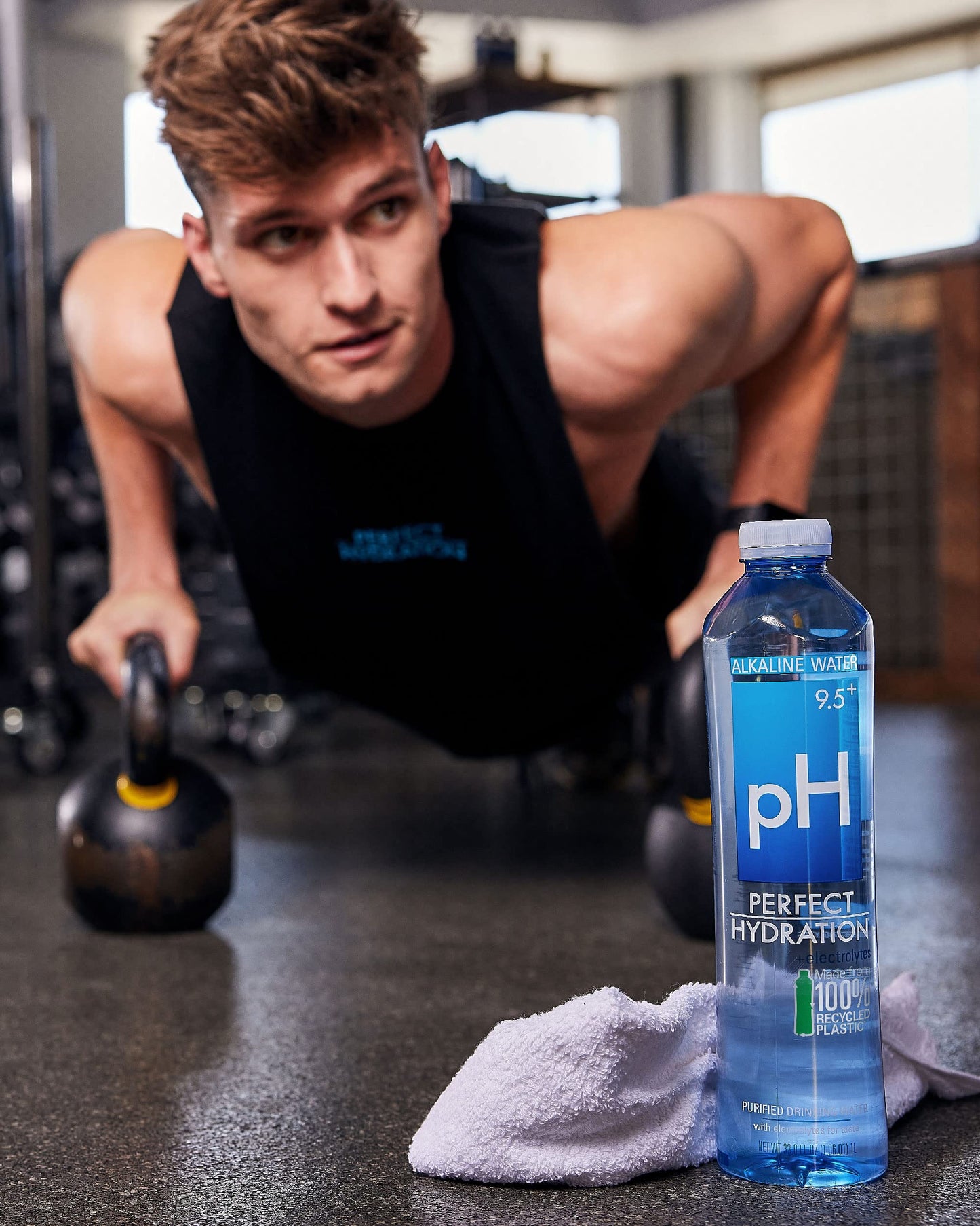 Perfect Hydration 9.5+ pH Alkaline Drinking Water, 1-Liter Bottle, Case of 12, 3 Cases