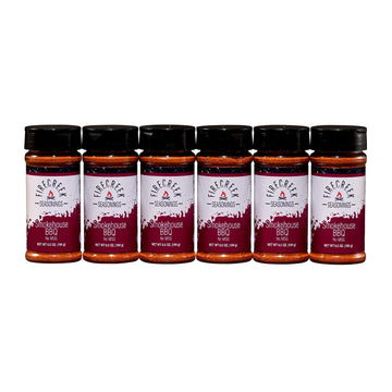 Firecreek Snacks Smokehouse Bbq Rub, Seasoning For Ribs, Chicken, And Brisket, Dry Rub, No Msg, 6 Pack, Maroon Label (Fc2006-Cp)