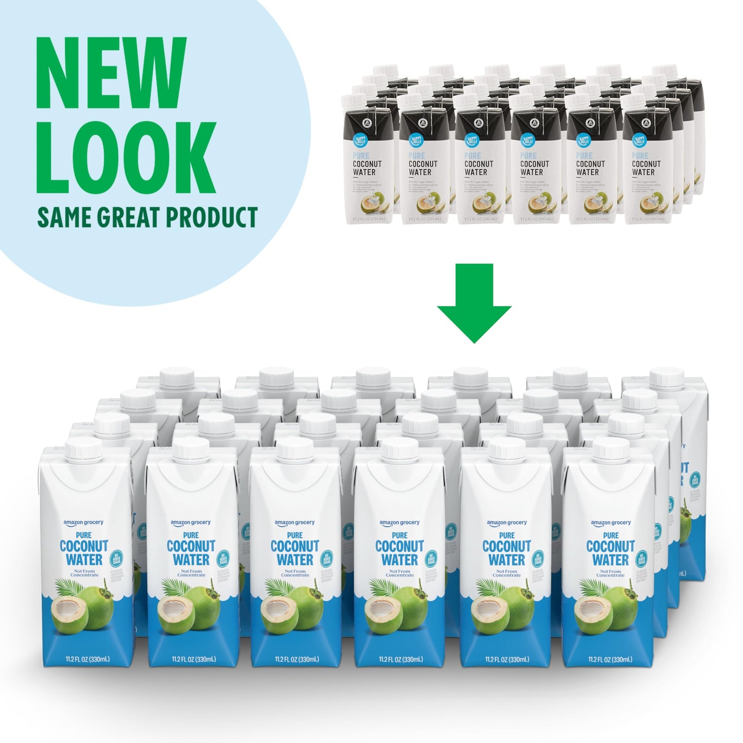 large online retailer Grocery  Pure Coconut Water  11.2 Fl Oz  24 Ct (Previously Happy Belly  Packaging May Vary)