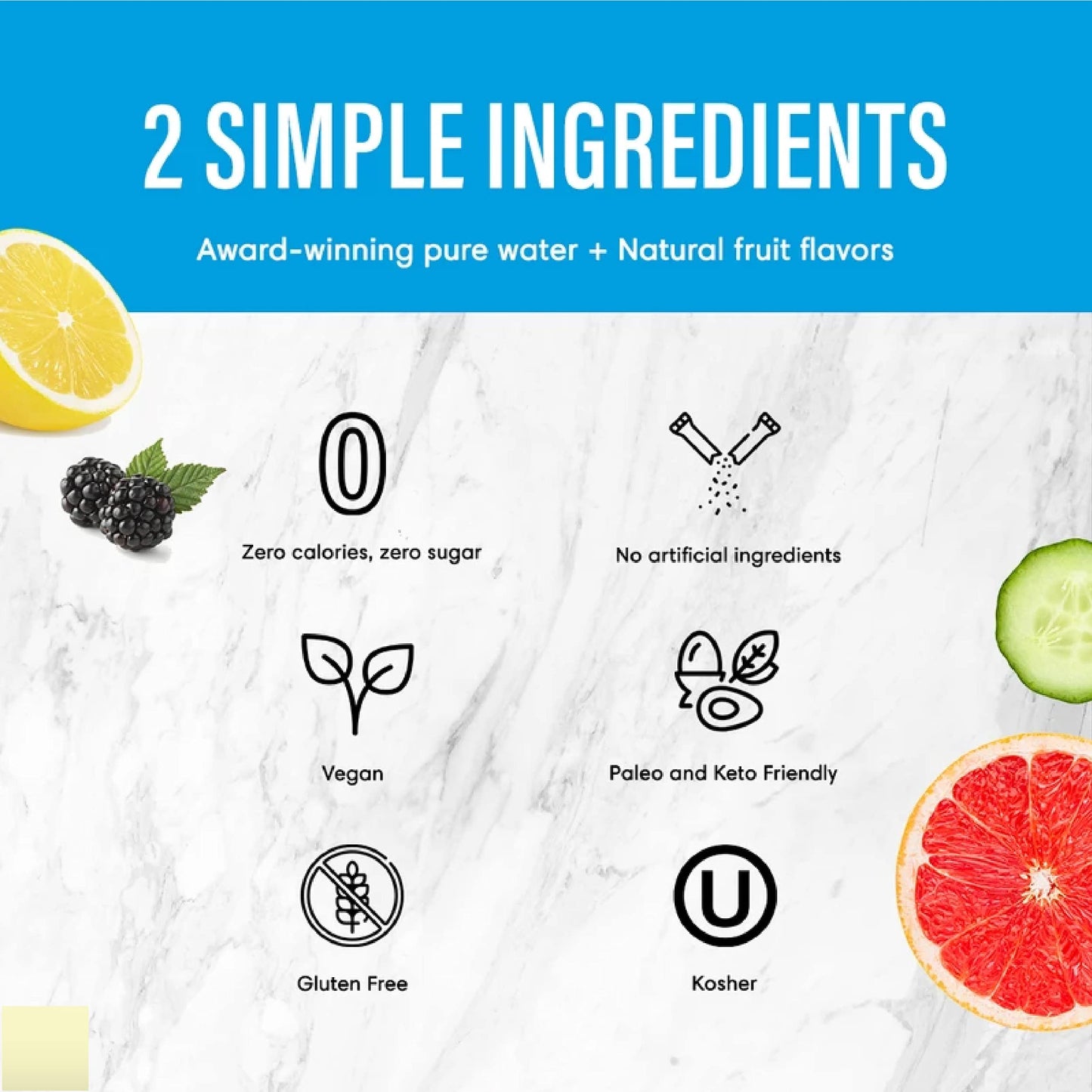 Boxed Water 16.9 Oz. (12 Pack) Blackberry Flavored Water - Purified Drinking Water In 92% Plant-Based Boxes – Zero Calories & Sugar Free, More Sustainable Than Plastic Bottled Water