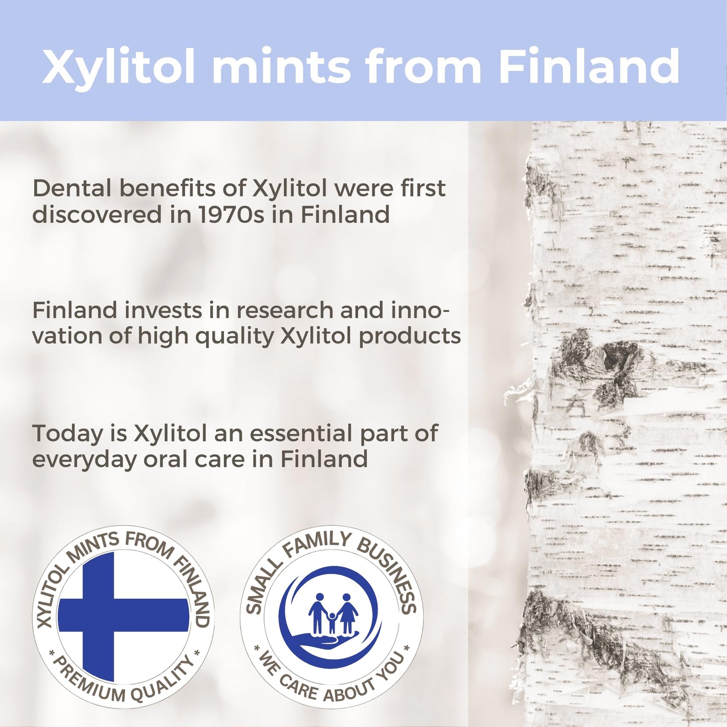 Xylitol Mints For Oral Care - Wild Berries Flavor, 100% Xylitol Sweetened, Sugar Free Candy, Happy Teeth Dental Mints From Finla