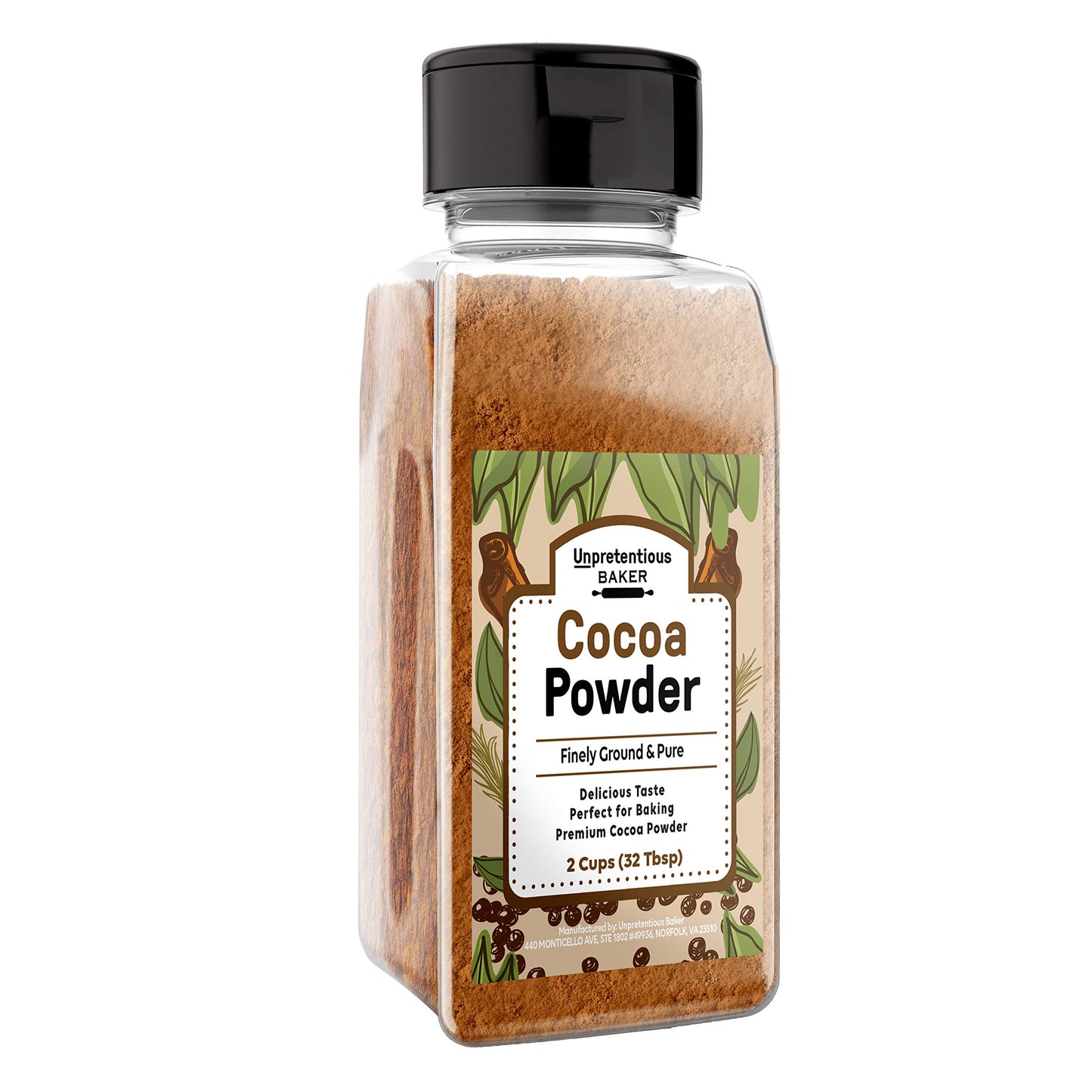 Unpretentious Cocoa Powder (2 Cups) Unsweetened Dutch Processed Cocoa