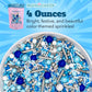 Manvscakes Edible Cake and Cupcake Sprinkles, Metallic Mix, 4 oz, Blue/Red