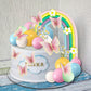 25PCS DRWATE Rainbow Cake Topper Balls - Colorful Boho Decorations with Macaron Balls & Flowers for Baby Showers & Birthday Parties