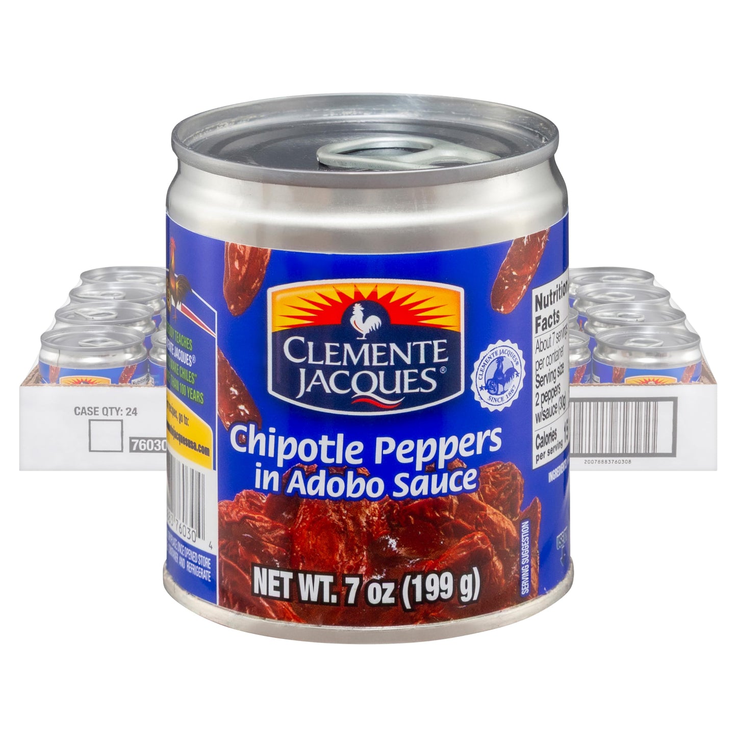 Clemente Jacques Chipotle Peppers in Adobo Sauce  7 oz (Pack of 24)