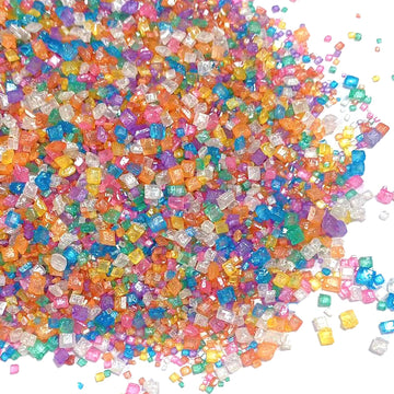 Sentovac Colored Sugar Crystals For Baking Edible Rainbow Coarse Large Crystals Sparkling Sugar Sprinkles For Baking Topping Cak