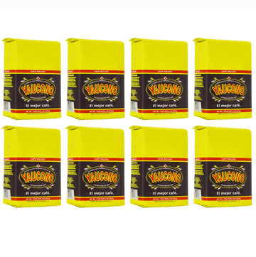 Yaucono Ground Coffee Bagged, 8 Ounce (Pack of 8)