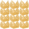 BESTOYARD 50pcs Gold Paper Truffle Wrappers Hollow Chocolate Cups Decorative Candy Wrapping for Wedding Party Dessert Table Pack