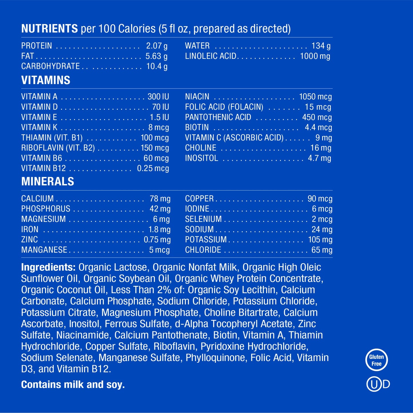 Baby's Only Organic Infant Formula, Milk-Based, 21 oz (Pack of 6), Complete Nutrition with Iron & Vitamin D, Newborn to 12 Months