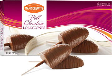 Manischewitz Milk Chocolate Lollipops, (5 Count) | Perfect Holiday Chocolate Gift | Fun & Creamy Chocolate Lollycone Treats for 