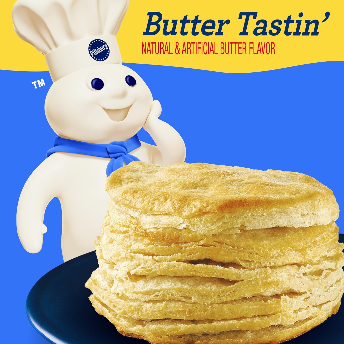 Pillsbury Flaky Layers Butter Tastin Canned Biscuits, 5 Ct, 6 oz