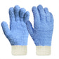 Mig4U 4 Pairs Microfiber Gloves - Dusting Gloves For House Cleaning - Washable Blind Cleaner Duster Tool (Blue/Pink/Gray/Navy,S/