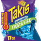 Takis Blue Heat Rolled Tortilla Chips, Hot Chili Pepper Flavor, 17 oz Fiesta Size Bag