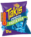 Takis Blue Heat Rolled Tortilla Chips, Hot Chili Pepper Flavor, 17 oz Fiesta Size Bag